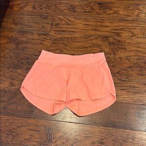 Lululemon Athletica Orange Athletic Shorts Lightweight Elastic Waist